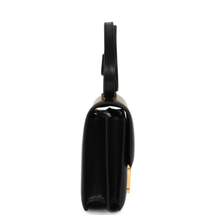 Handmade Bag HC 18 Black Chevre Chamkila Gold Hardware - 图片 3