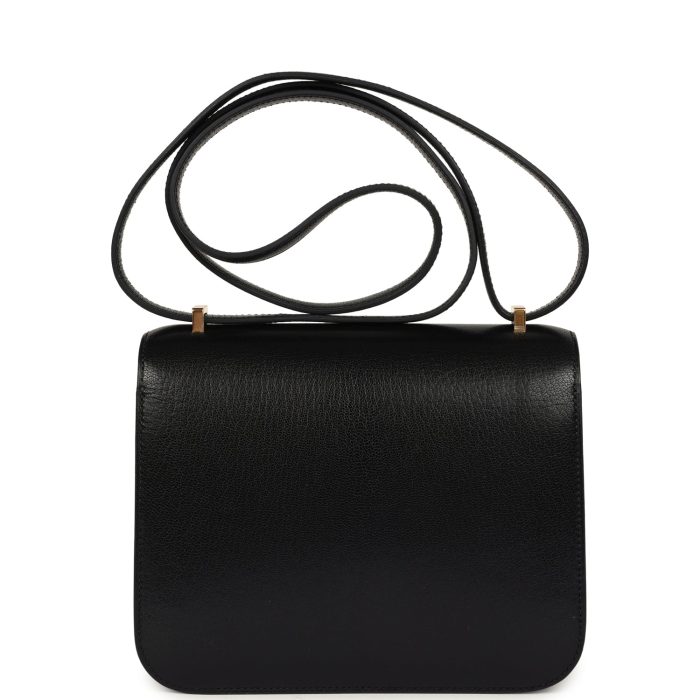 Handmade Bag HC 18 Black Chevre Chamkila Gold Hardware - 图片 4