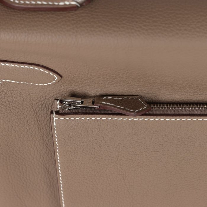 Handmade HK 42 Maxi Etoupe Togo Palladium Hardware - 图片 6