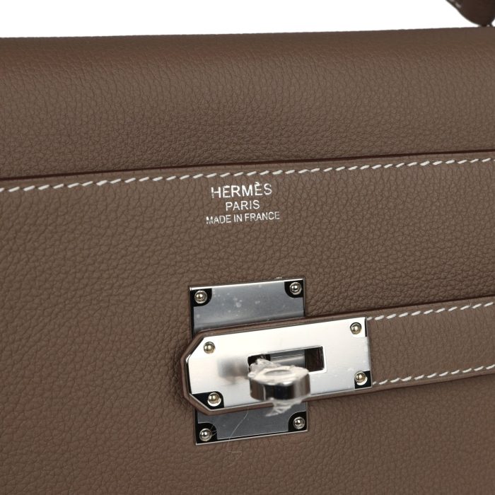 Handmade HK 42 Maxi Etoupe Togo Palladium Hardware - 图片 8