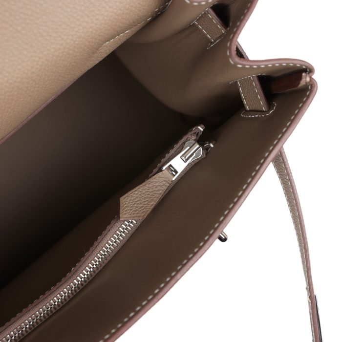 Handmade HK 42 Maxi Etoupe Togo Palladium Hardware - 图片 9