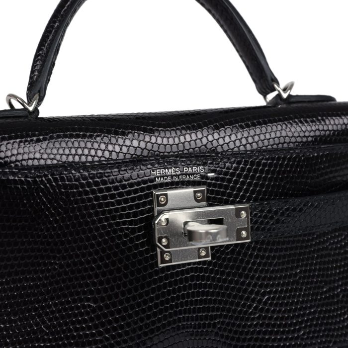 Handmade HKS 20 Black Varanus Niloticus Lizard Palladium Hardware - 图片 6