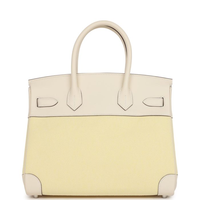 Handmade Bag HB 30 Nata Swift and Jaune Poussin Toile Palladium Hardware - 图片 2
