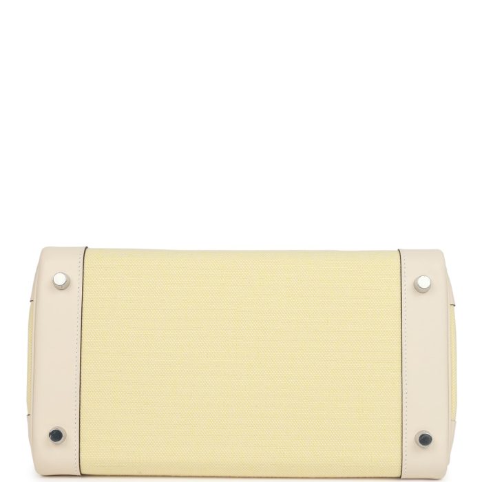 Handmade Bag HB 30 Nata Swift and Jaune Poussin Toile Palladium Hardware - 图片 3
