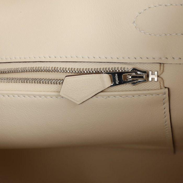 Handmade Bag HB 30 Nata Swift and Jaune Poussin Toile Palladium Hardware - 图片 6