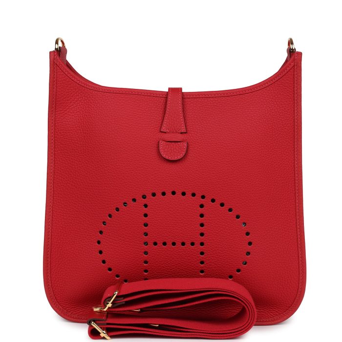 Handmade Bag HE III PM Vermillon Clemence Gold Hardware