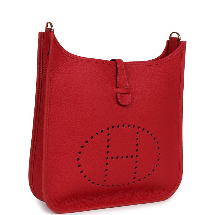 Handmade Bag HE III PM Vermillon Clemence Gold Hardware - 图片 2