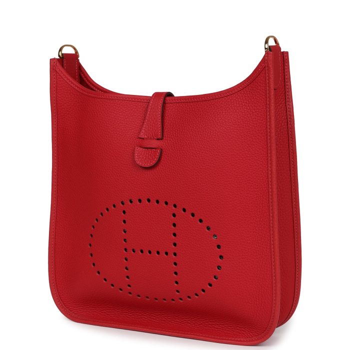 Handmade Bag HE III PM Vermillon Clemence Gold Hardware - 图片 3