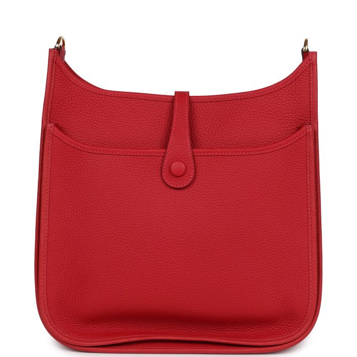 Handmade Bag HE III PM Vermillon Clemence Gold Hardware - 图片 5