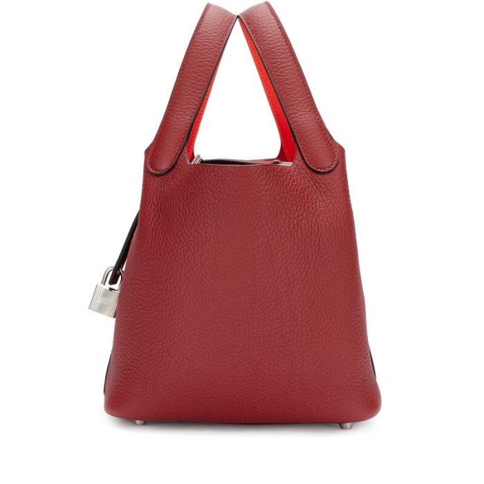 Handmade HPL 18 Rouge H Clemence and Orange Field Swift Verso Palladium Hardware - 图片 2