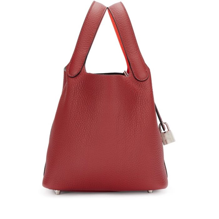 Handmade HPL 18 Rouge H Clemence and Orange Field Swift Verso Palladium Hardware - 图片 3