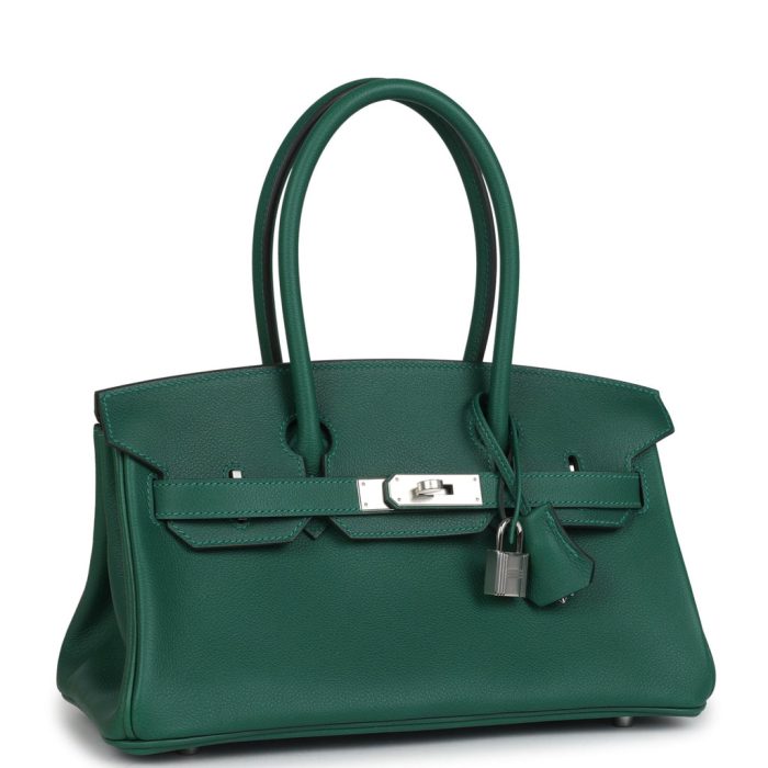Handmade Bag HSB Light 29 Vert Moyen Evercolor Palladium Hardware - 图片 2