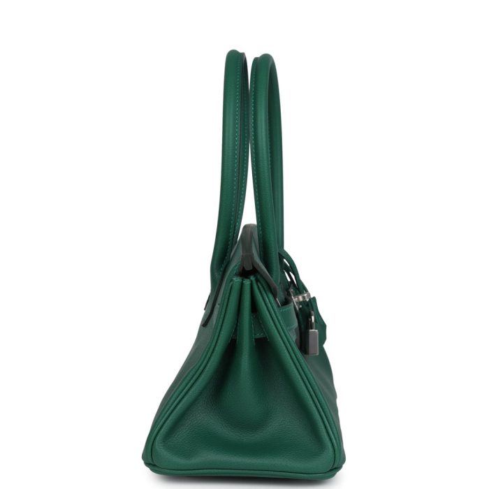 Handmade Bag HSB Light 29 Vert Moyen Evercolor Palladium Hardware - 图片 3
