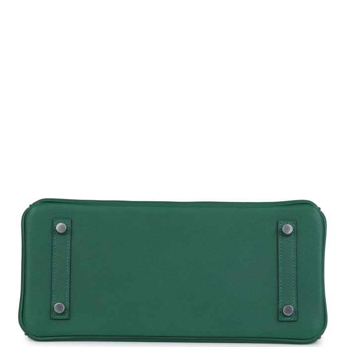 Handmade Bag HSB Light 29 Vert Moyen Evercolor Palladium Hardware - 图片 5