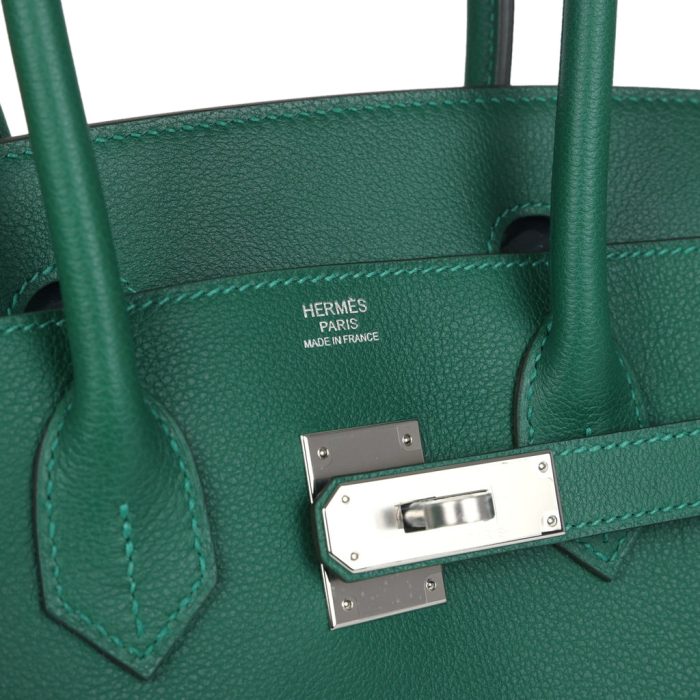 Handmade Bag HSB Light 29 Vert Moyen Evercolor Palladium Hardware - 图片 6