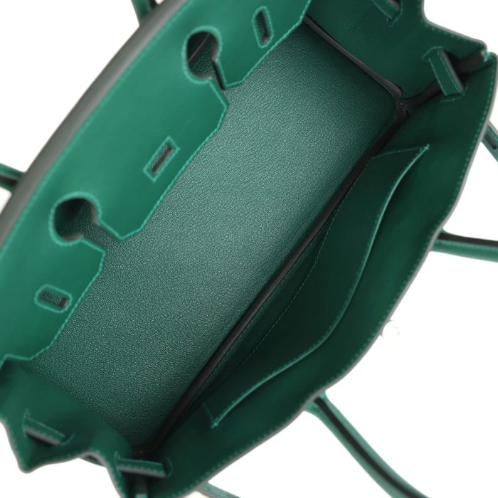 Handmade Bag HSB Light 29 Vert Moyen Evercolor Palladium Hardware - 图片 7