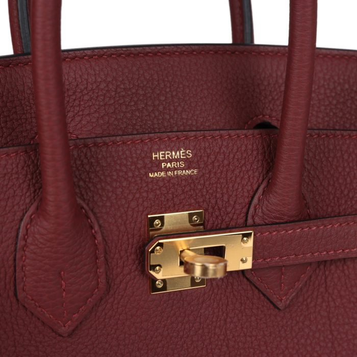 Handmade Bag HB 25 Rouge H Togo Gold Hardware - 图片 6