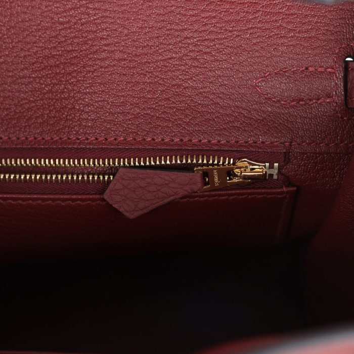 Handmade Bag HB 25 Rouge H Togo Gold Hardware - 图片 8