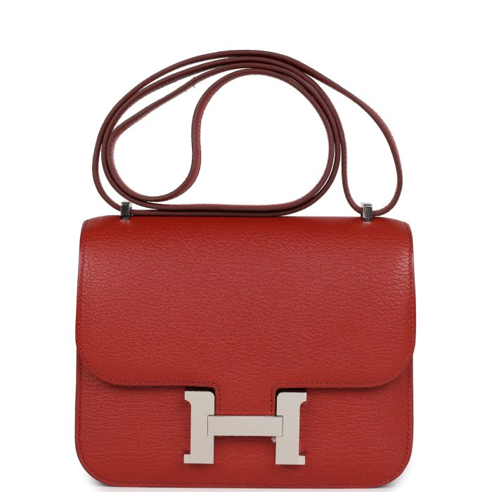 Handmade Bag HC 18 Brique Verso Chevre Mysore Palladium Hardware
