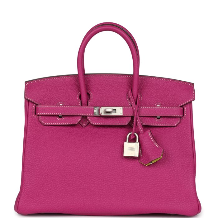 Handmade Bag HSOB(HSS) 25 Rose Poupre Verso Togo Brushed Palladium Hardware