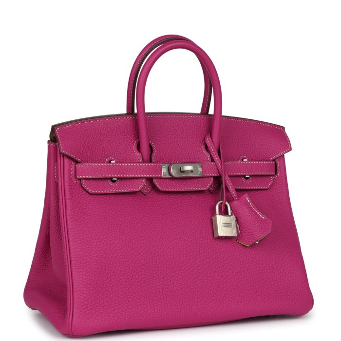 Handmade Bag HSOB(HSS) 25 Rose Poupre Verso Togo Brushed Palladium Hardware - 图片 2