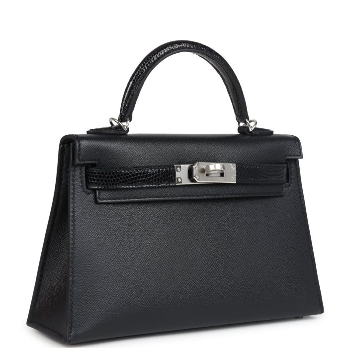 Handmade HKS 20 Black Madame and Shiny Varanus Lizard Touch Palladium Hardware - 图片 2