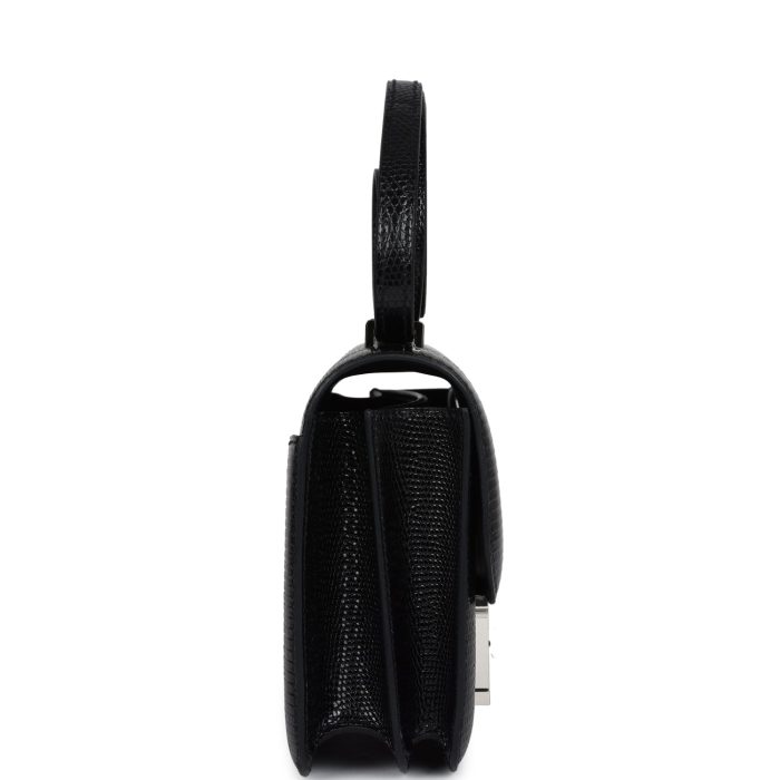 Handmade Bag HC 18 Black Varanus Salvator Lizard Palladium Hardware - 图片 3