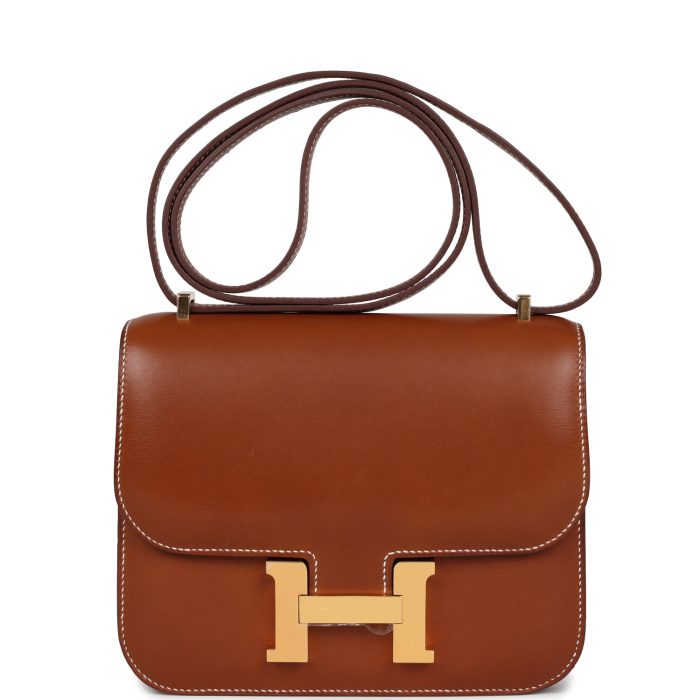 Handmade Bag HC 18 Fauve Barenia Gold Hardware