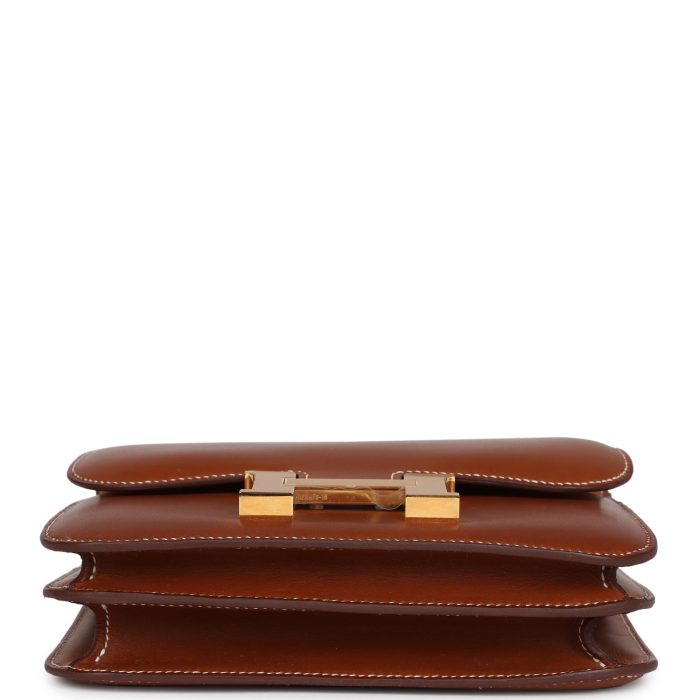 Handmade Bag HC 18 Fauve Barenia Gold Hardware - 图片 5