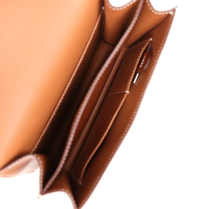 Handmade Bag HC 18 Fauve Barenia Gold Hardware - 图片 8