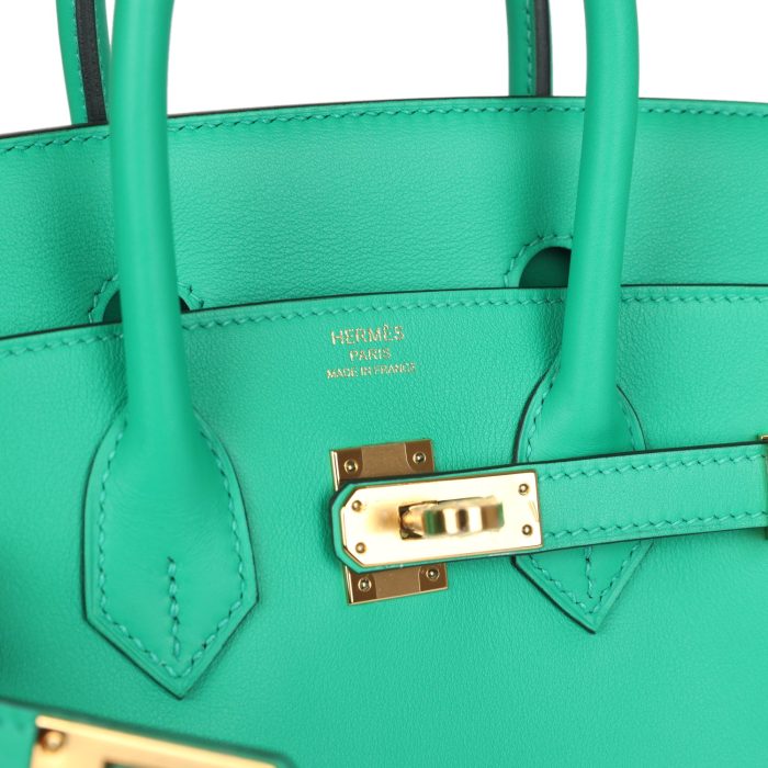 Handmade Bag HB 25 Menthe Swift Gold Hardware - 图片 6