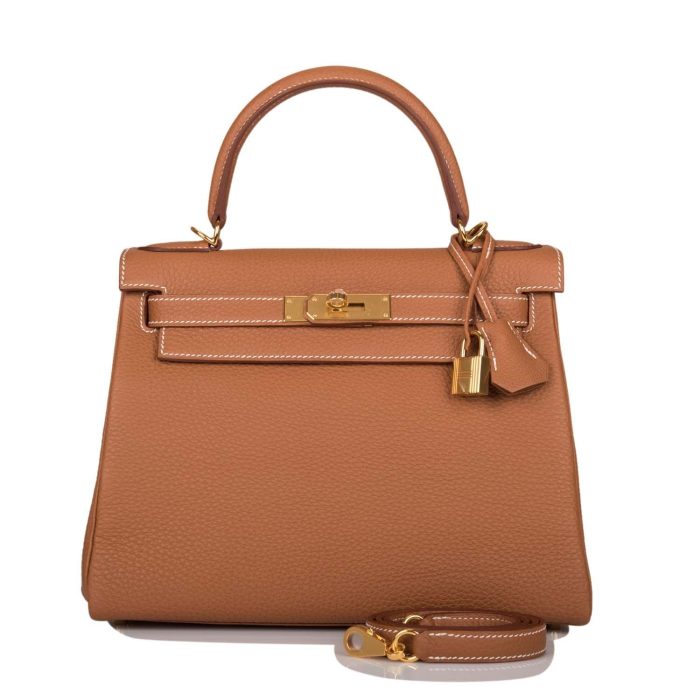 Handmade HKR 28 Gold Togo Gold Hardware