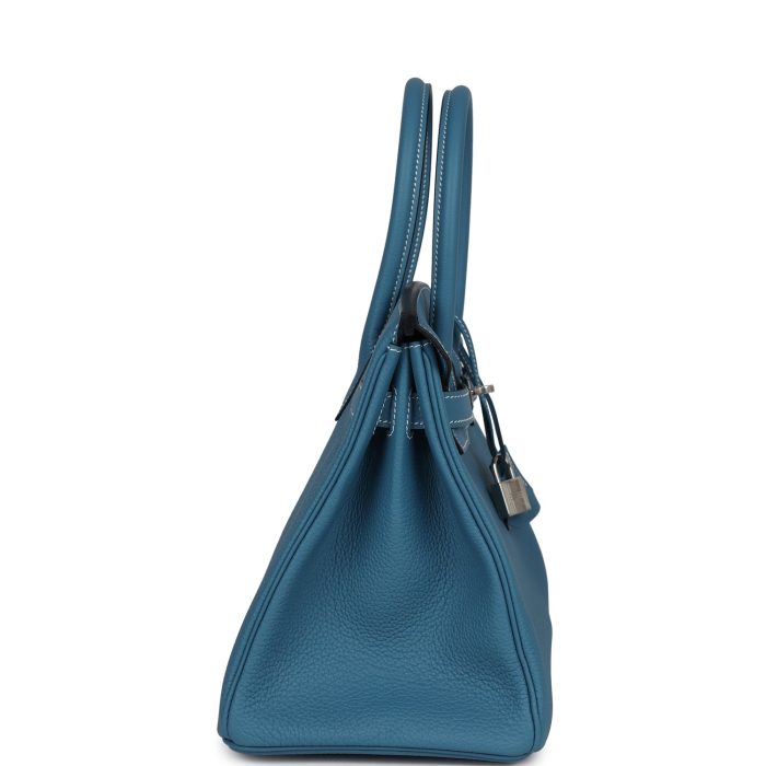 Handmade Bag HB 30 Blue Jean Togo Palladium Hardware - 图片 3