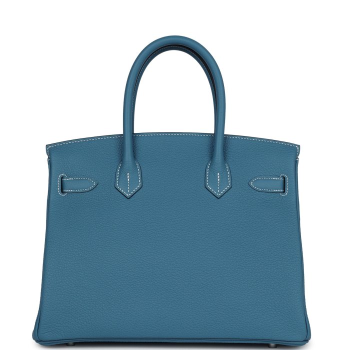 Handmade Bag HB 30 Blue Jean Togo Palladium Hardware - 图片 4