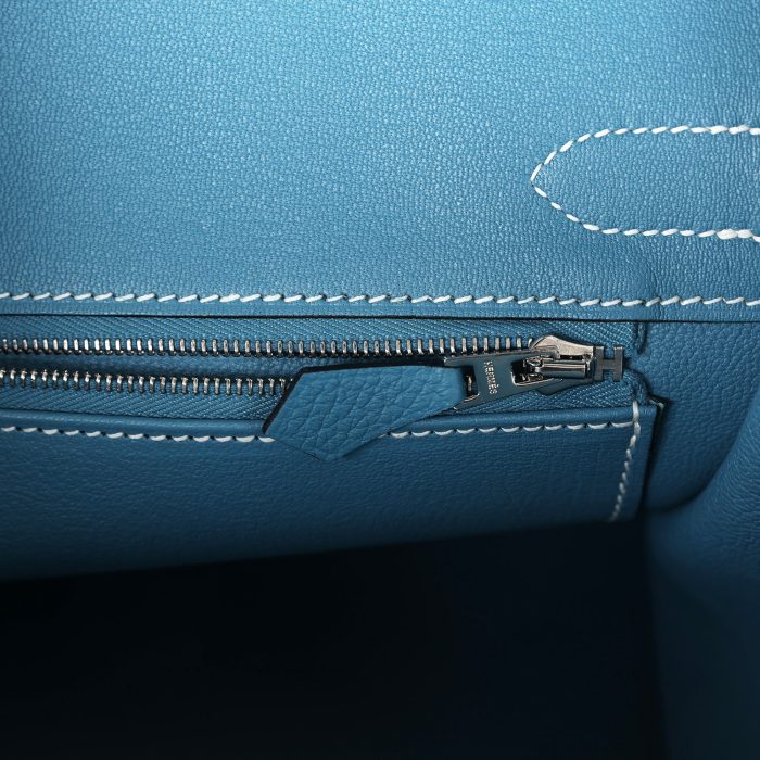 Handmade Bag HB 30 Blue Jean Togo Palladium Hardware - 图片 8