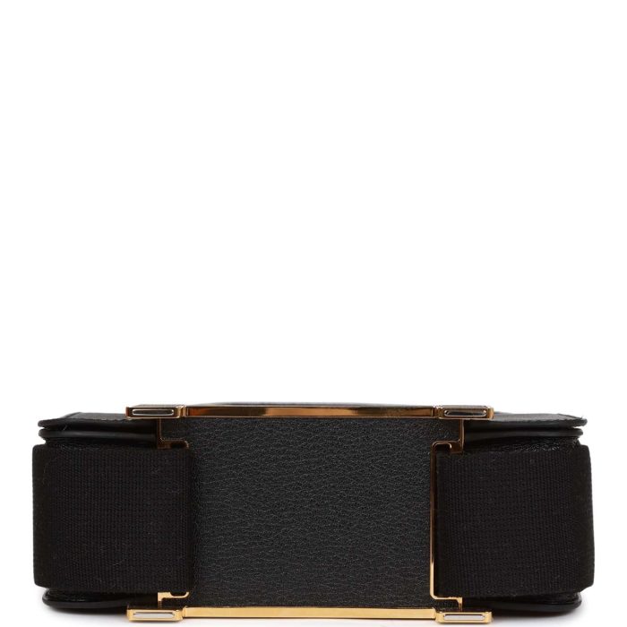Handmade Bag HG Black Chevre Gold Hardware - 图片 4
