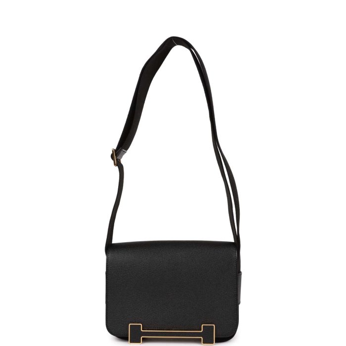 Handmade Bag HG Black Chevre Gold Hardware - 图片 5