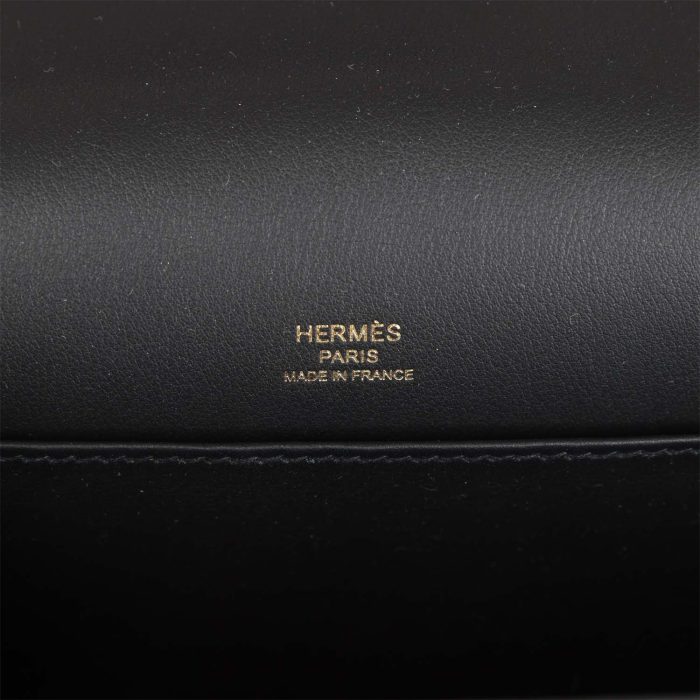 Handmade Bag HG Black Chevre Gold Hardware - 图片 6