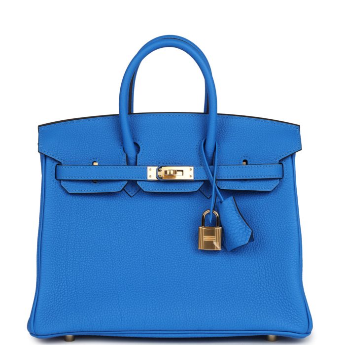 Handmade Bag HB 25 Bleu Hydra Togo Gold Hardware