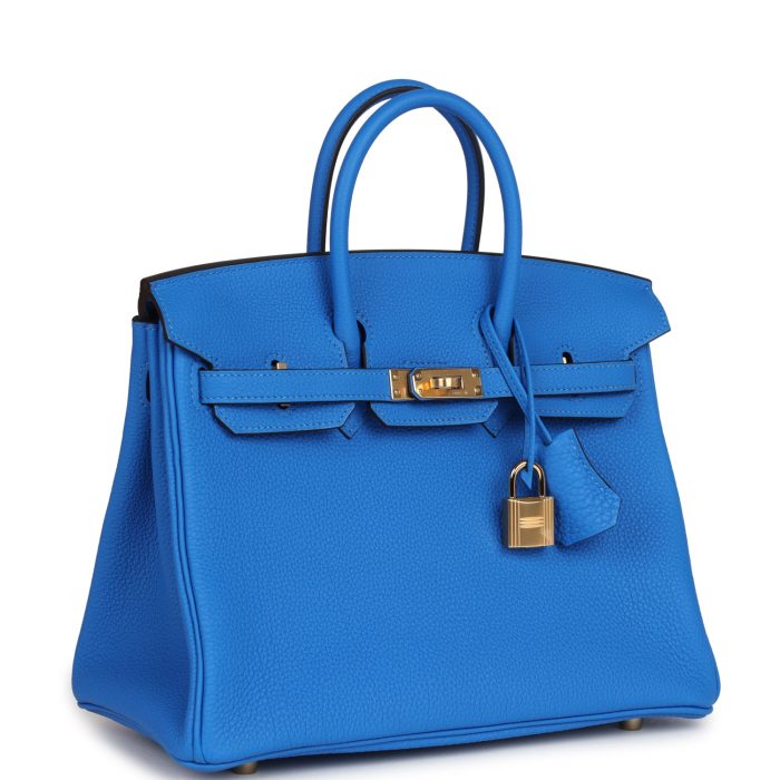 Handmade Bag HB 25 Bleu Hydra Togo Gold Hardware - 图片 2