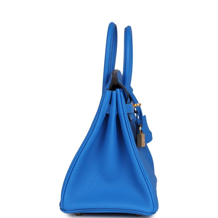 Handmade Bag HB 25 Bleu Hydra Togo Gold Hardware - 图片 3
