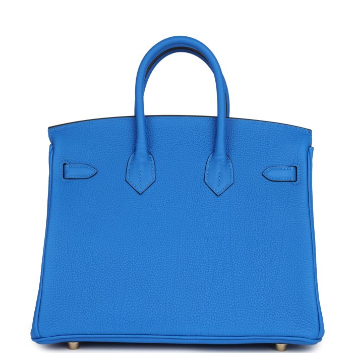 Handmade Bag HB 25 Bleu Hydra Togo Gold Hardware - 图片 4