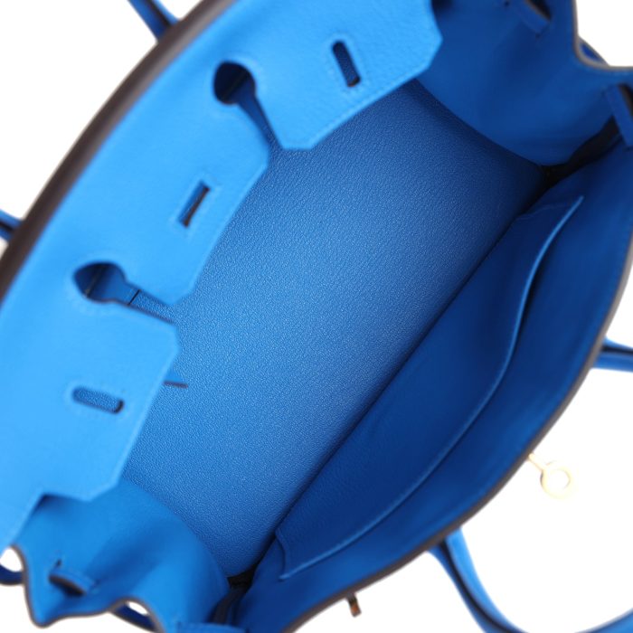 Handmade Bag HB 25 Bleu Hydra Togo Gold Hardware - 图片 7