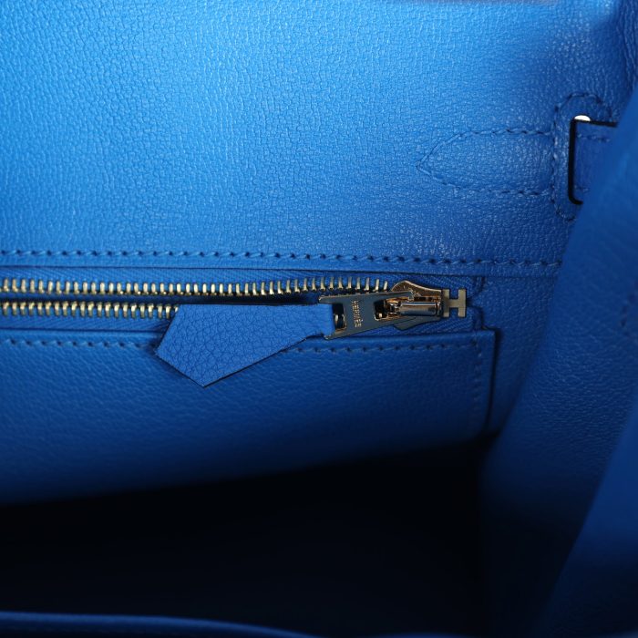 Handmade Bag HB 25 Bleu Hydra Togo Gold Hardware - 图片 8