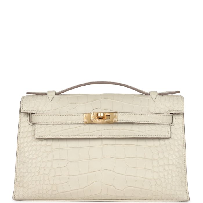 Handmade HKP Beton Matte Alligator Gold Hardware