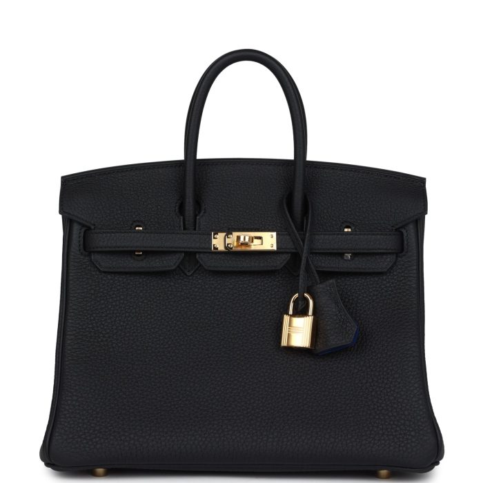 Handmade Bag HB 25 Black Verso Togo Gold Hardware
