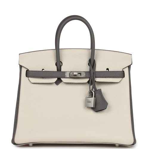 Handmade Bag HSOB(HSS) 25 Beton and Etain Togo Brushed Palladium Hardware