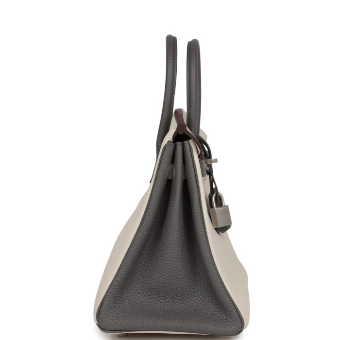 Handmade Bag HSOB(HSS) 25 Beton and Etain Togo Brushed Palladium Hardware - 图片 3