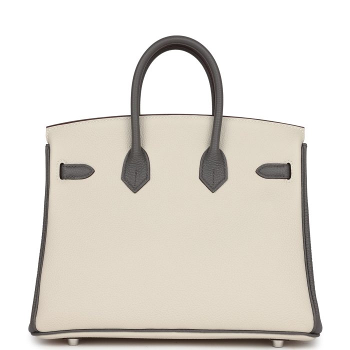 Handmade Bag HSOB(HSS) 25 Beton and Etain Togo Brushed Palladium Hardware - 图片 4