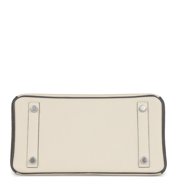 Handmade Bag HSOB(HSS) 25 Beton and Etain Togo Brushed Palladium Hardware - 图片 5